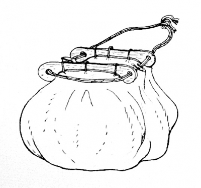 Tasche - Taschenbügel der Wikinger - klein - hell