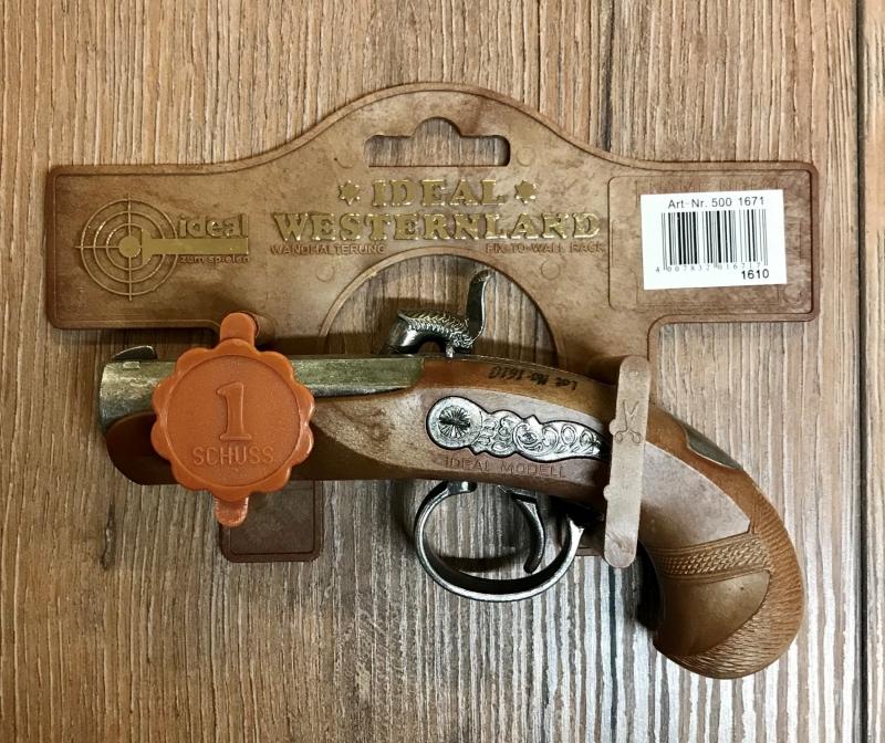 Piraten-Pistole Hook Piratenpistole Revolver aus Holz Spielzeug für Kinder Neu 