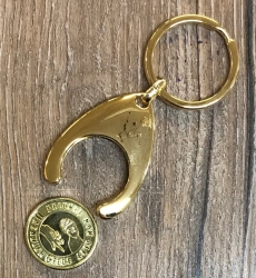 Schlüsselanhänger für 23,5mm Medaillen - goldfarbig