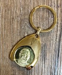 Schlüsselanhänger für 23,5mm Medaillen - goldfarbig