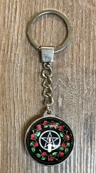 Schlüsselanhänger - Pentagram Rose - Keyring