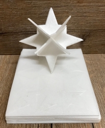 3D Stern weiß Größe A2 - ca. 11,5cm hoch - 5er Set - Ausverkauf