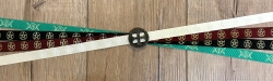 Handfasting Band - 19mm - 3x Pentagramm, AWEN & Nordisches Axtkreuz altmessing