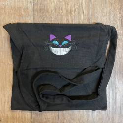 Umhänge- Tasche schwarz - Grinsekatze/ Cheshire Cat