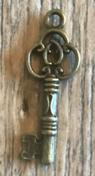 Anhänger - Charm - Schlüssel - Farbe: Antik Bronze