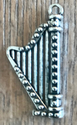 Anhänger - Charm - Harfe - Farbe: Silber