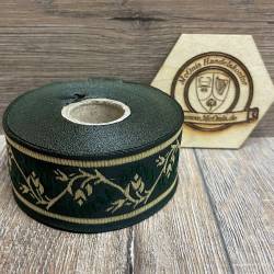 33094-grasgrn - Borte Blumenranke 2 - 10m - Breite 33mm - Mittelalter LARP Karneval