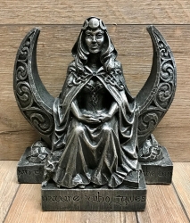 Statue - Mondgöttin - Moon Goddess - Silberfinish - Dekoration - Ritualbedarf