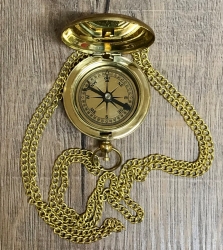Maritimes - Kompass in Taschenuhrformat mit Kette
