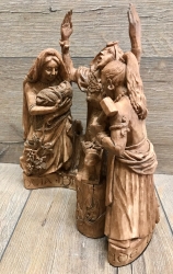 Statue - Brigid - Dreifache Göttin - Triple Goddess - Holzoptik - Dekoration - Ritualbedarf