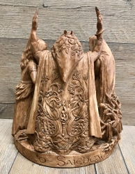 Statue - Brigid - Dreifache Göttin - Triple Goddess - Holzoptik - Dekoration - Ritualbedarf
