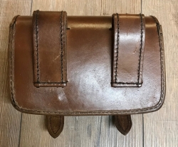 Tasche - Leder - Gürteltasche Warrior/ Krieger - groß - mit 2 Schnallen - braun