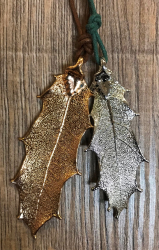 Anhänger - Symphony of the Leaves - Stechpalme/Holly - Rot-Gold