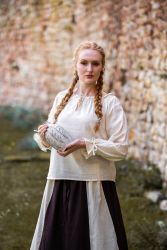 Bluse LC - 2028 Damen, lange Ärmel & Spitze