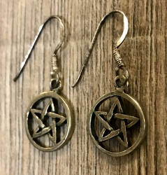 Ohrringe - Pentagramm 2er Set - 925er Silber