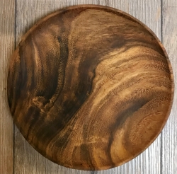 Holz Teller - Akazienholz rund - 20cm Durchmesser