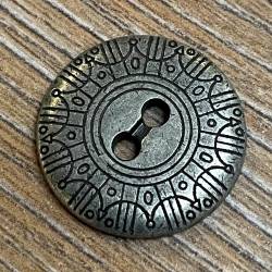 Knopf aus Metall- Schild – 2-Loch – 18mm - Ausverkauf