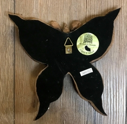 Plaque - Wandtafel - Wandschmuck - Schmetterling Pentakel - Butterfly Pentacle - Holzoptik - Ausverkauf