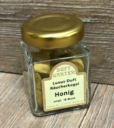 Räucherkegel - Luxus im Mini Glas - Honig (honig)