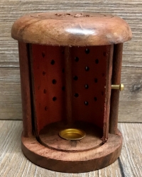 Räucherkerzen - Räucher-Kegelbrenner - Mango Holz mit Tür