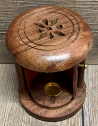Räucherkerzen - Räucher-Kegelbrenner - Mango Holz mit Tür