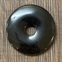 Edelstein - Donut - Hämatit natur - 40mm