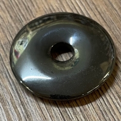 Edelstein - Donut - Hämatit natur - 40mm