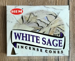 Räucherkegel - Maxikegel - Weißer Salbei/ White Sage - 10 Stück
