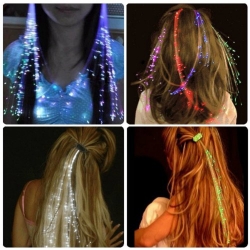 Leuchtartikel - Haarsträhne mit blinkenden LED