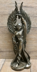 Statue - Morrigan by Maxine Miller - kelt. Göttin bronziert - Dekoration - Ritualbedarf