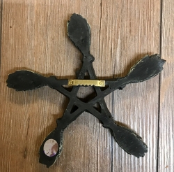 Plaque - Wandtafel - Wandschmuck - Pentagramm Broomstick/ Hexenbesen