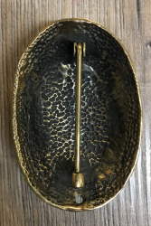 Fibel Brosche - Ovalfibel - Bronze - 2er Set