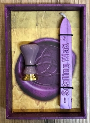 Siegel - Set Motiv Wicca mit Violettem Wachs - Triquetera - Ausverkauf