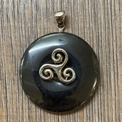 Edelstein - Zubehör - Donut-Halter - Triskele/ Triskelion 925er Silber - für 30mm & 40mm