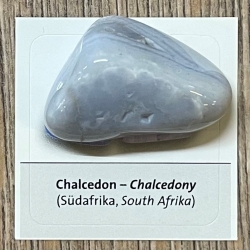 Edelstein - Trommelstein - Chalcedon blau - ca. 25-35mm