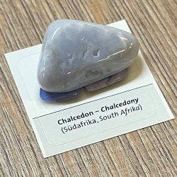 Edelstein - Trommelstein - Chalcedon blau - ca. 25-35mm