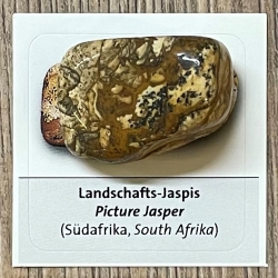Edelstein - Trommelstein - Jaspis (Bilder-/ Landschaftsjaspis) - ca. 25-35mm