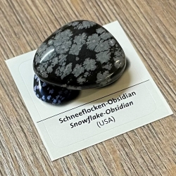 Edelstein - Trommelstein - Obsidian (Schneeflocken) - ca. 25-35mm