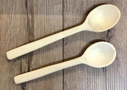 Holz Löffel - Esslöffel oval handgemacht - Größe L