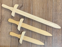 Holz Schwert - Dolch - Fichte unbehandelt - 34cm