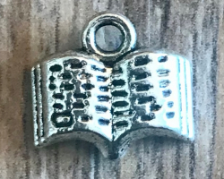 Anhänger - Charm - Zauberbuch/ Book of Shadow - Zinklegierung - Farbe: Silber