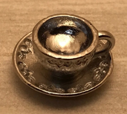Anhänger - Charm - Tasse klein - Farbe: Silber