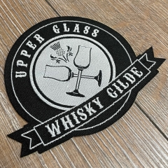 Aufnäher Patch Aufkleber - gewebt - Whisky Gilde - Upper Glass - 12cm