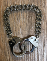 Armband - Handschellen Chained & Locked 21cm - Edelstahl poliert