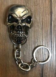 Schlüssel-/Portemonnaie-Kette- Skull/ Totenkopf - Edelstahl