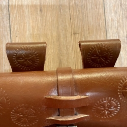 Tasche - Leder - LC3017 Gürteltasche - mit Punzierung - braun