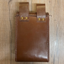 Tasche - Leder - LC3018 Gürteltasche mit Lasche - braunes Leder