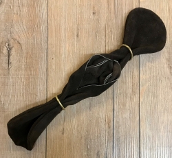 Tasche - Leder - Geldkatze aus Wildleder mit 2 Messingringen - braun