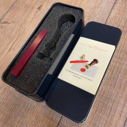 Siegel - Geschenkdose für Siegel 24mm mit rotem Wachs - ohne Siegel