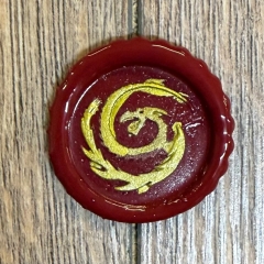 Siegel - Motiv Drachen-Wirbel- 24mm - inkl. Griff